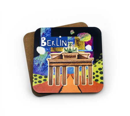 Untersetzer Motiv Collage Brandenburger Tor der Berliner Manufaktur Maina