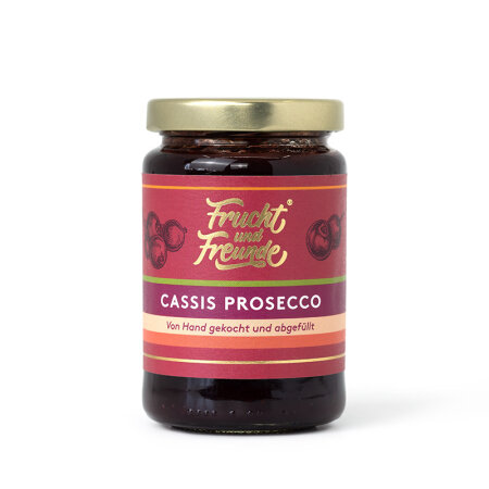 Fruchtaufstrich Cassis-Prosecco 240g der Manufaktur Frucht und Freunde