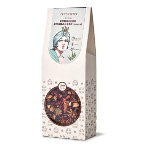 Fr&uuml;chtetee Erdbeere-Rhabarber 50g der Berliner Kaffeer&ouml;sterei