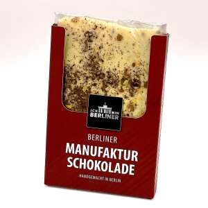 Ick bin Berliner Manufakturschokolade wei&szlig; Kaffee Crisp 75g