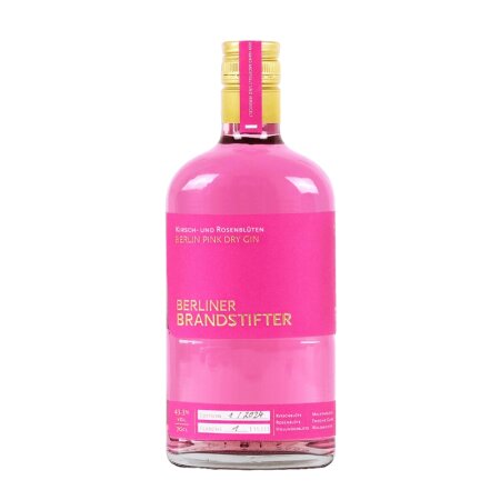 Berliner Brandstifter Berlin Pink Dry Gin 0,7l 43,3% vol.
