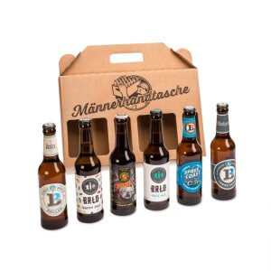 M&auml;nnerhandtasche 6x0,33l Craft Bier im Tragekarton