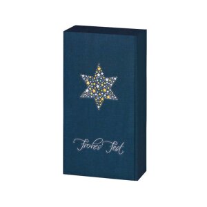 Geschenkkarton f&uuml;r 2 Flaschen Stern dunkelblau